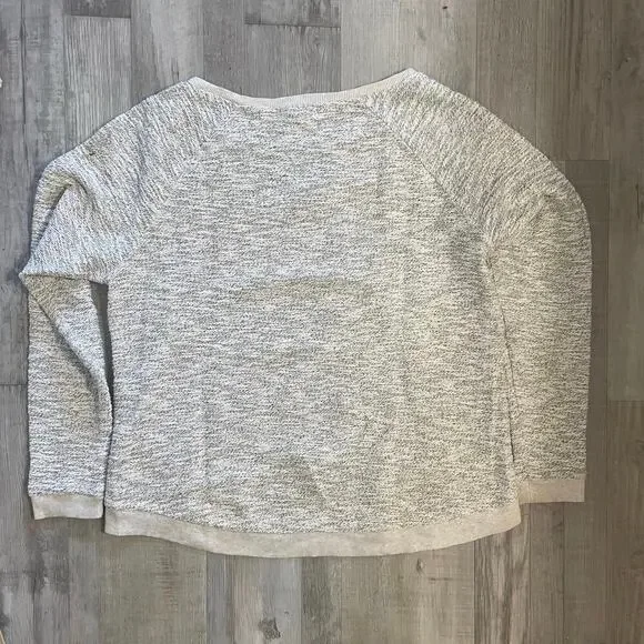 Lucky Lotus Sweater Beige metallic Knit Pullover Embellished Studded Ladies Sz L - Picture 9 of 14